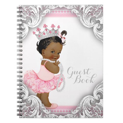 Ethnic Ballerina Princess Baby Shower Guest Book