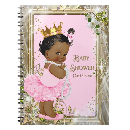 Ethnic Ballerina Princess Baby Shower Guest Book