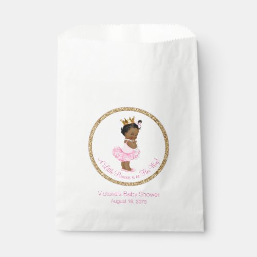Ethnic Ballerina Princess Girl Baby Shower Favor Bag