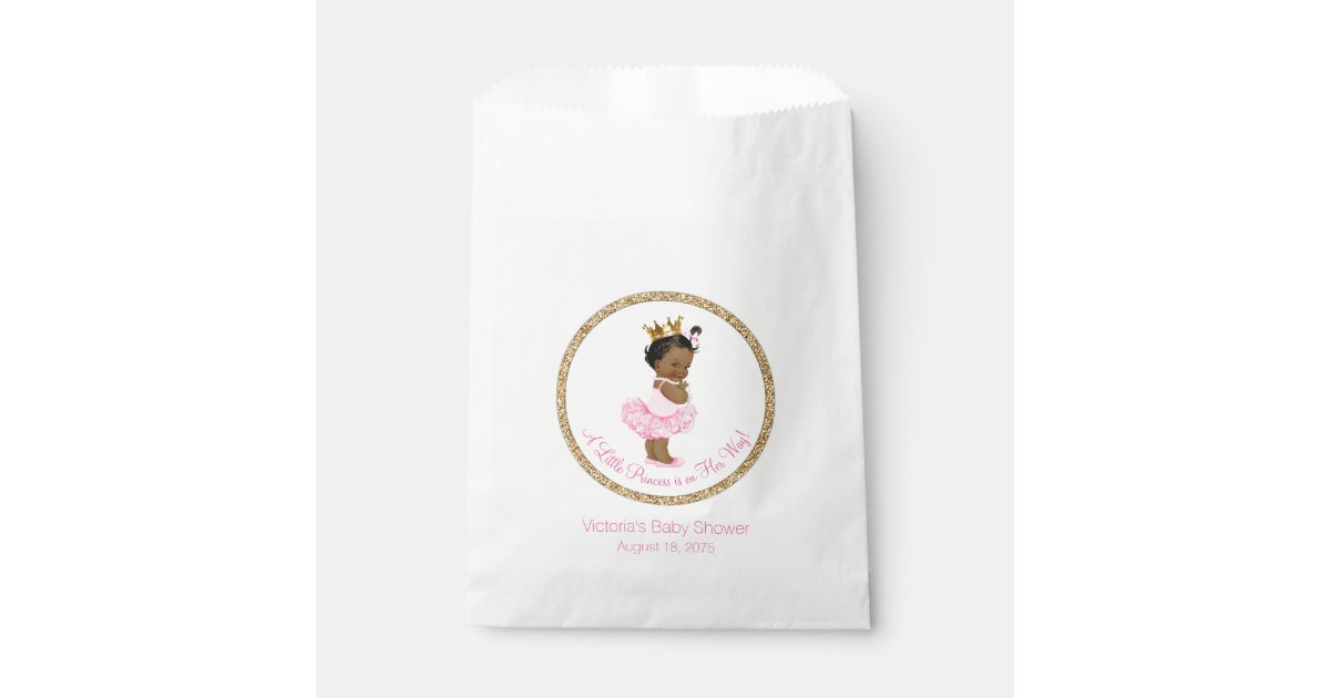 Ethnic Ballerina Princess Girl Baby Shower Favor Bag | Zazzle