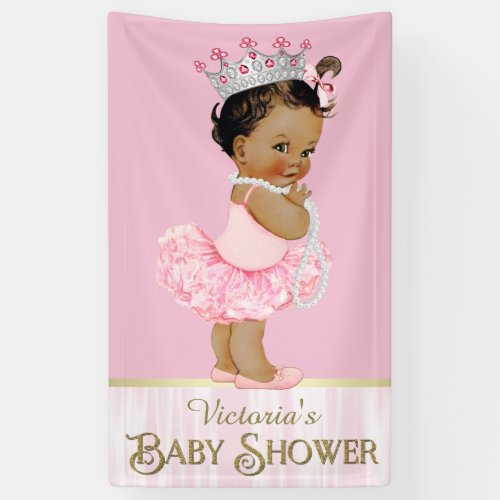 Ethnic Ballerina Tutu Pearl Baby Shower Banner