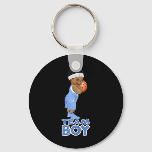 Ethnic Basketball Team Boy Baby Keychain