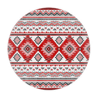 Ethnic black white red, Ukrainian motifs. Cutting Board