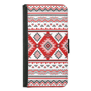 Ethnic black white red, Ukrainian motifs. Samsung Galaxy S5 Wallet Case