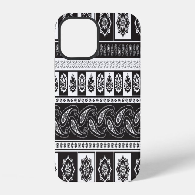 Ethnic Black White: Timeless Pattern Iphone Case (Back)