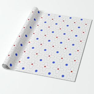 Ethnic blue dot wrapping paper