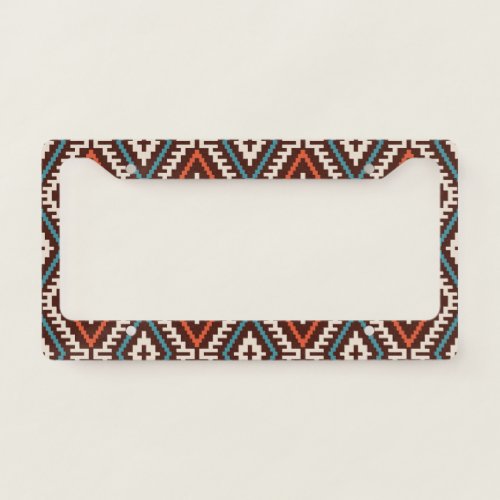 Ethnic Bohemian Fashionable Seamless Ornament License Plate Frame