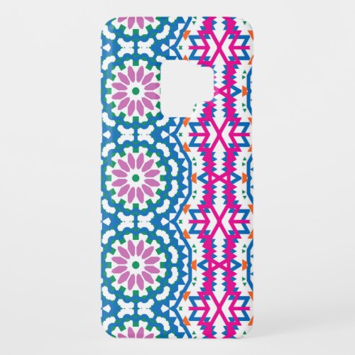 Ethnic Bohemian Pattern with Flowers Case_Mate Samsung Galaxy S9 Case