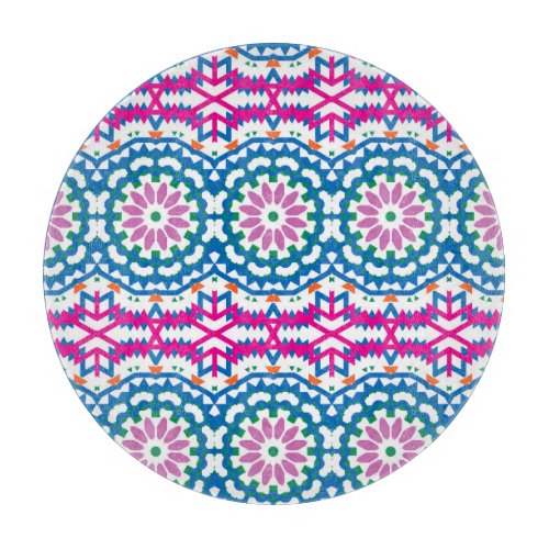 Ethnic Bohemian Pattern with Flowers Cutting Board