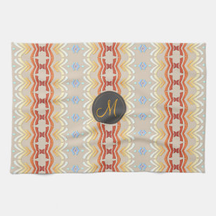 Ethnic bohemian style geometric pattern. towel