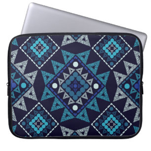 Ethnic Boho Embroidery Seamless Pattern Laptop Sleeve