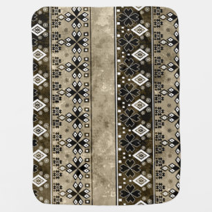 Ethnic Boho Grunge: Colorful Pattern Baby Blanket