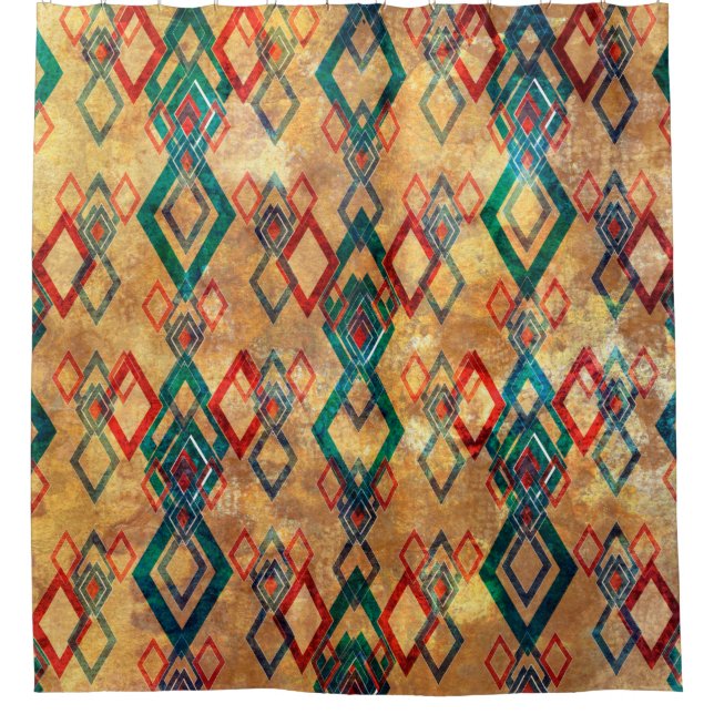 Ethnic boho grunge old pattern. Tribal art print.  Shower Curtain (Front)
