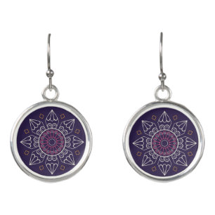 Ethnic Boho Hippie Earrings – Seamless Pattern