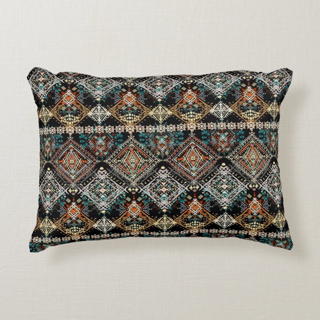 Ethnic boho seamless pattern. Ethno ornament. Trib Accent Pillow (Front)