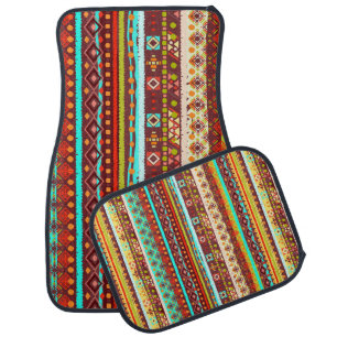 Ethnic boho seamless pattern. Tribal art print. Ba Car Floor Mat