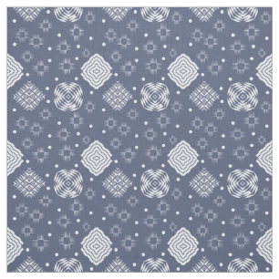 Ethnic boho style blue jeans pattern. fabric