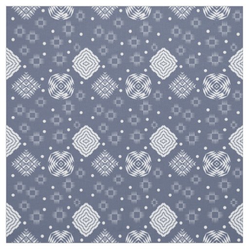 Ethnic boho style blue jeans pattern. fabric