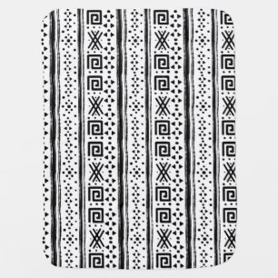 Ethnic Boho Tribal Art Print Baby Blanket