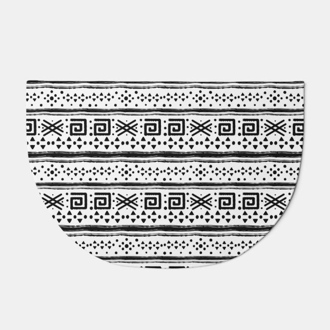 Ethnic Boho Tribal Art Print Doormat (Front)