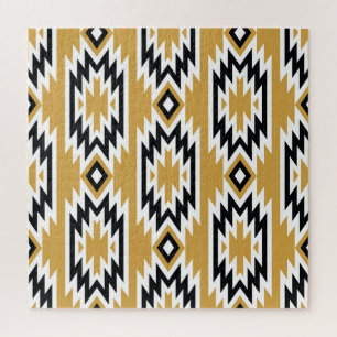 Ethnic boho: vintage geometric pattern. jigsaw puzzle