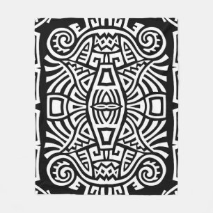 Ethnic Boho: Vintage Trendy Fleece Blanket