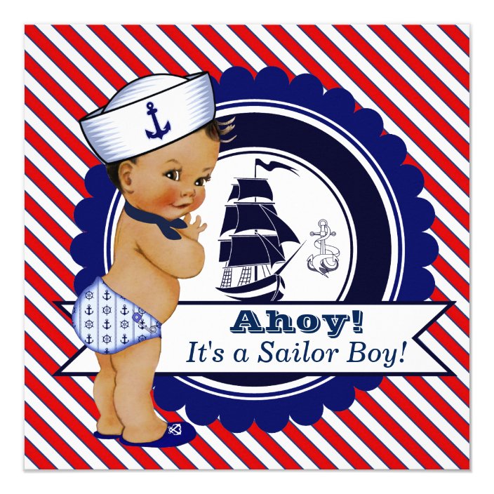 anchor baby shower invitations