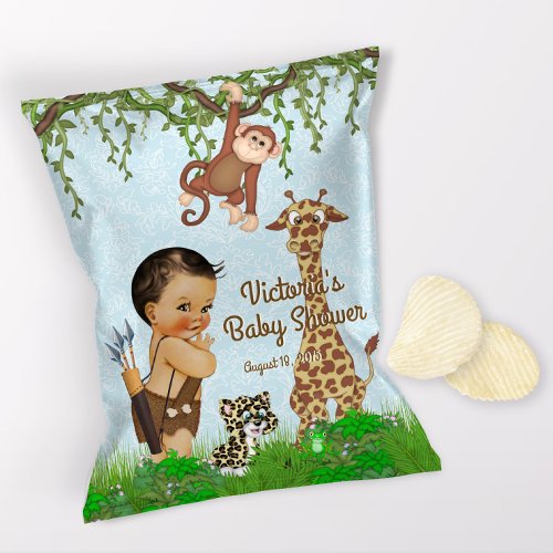 Ethnic Boy Safari Baby Shower Chip Bag Wrapper