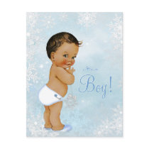 Ethnic Boy Winter Wonderland Baby Shower Invitation