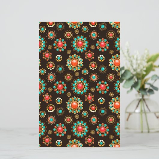 Ethnic Brooches Seamless Pattern (Standing Front)