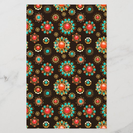 Ethnic Brooches Seamless Pattern (Front)