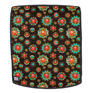 Ethnic Brooches Seamless Pattern Backpack