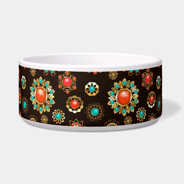 Ethnic Brooches Seamless Pattern Bowl (Front)