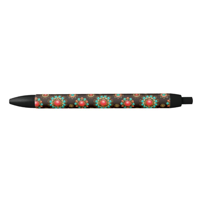 Ethnic Brooches Seamless Pattern Pen (Front)