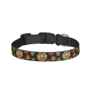 Ethnic Brooches Seamless Pattern Pet Collar