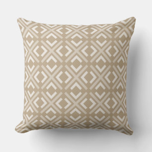 Ethnic Brown Moroccan Inspired Pattern Throw Pillow