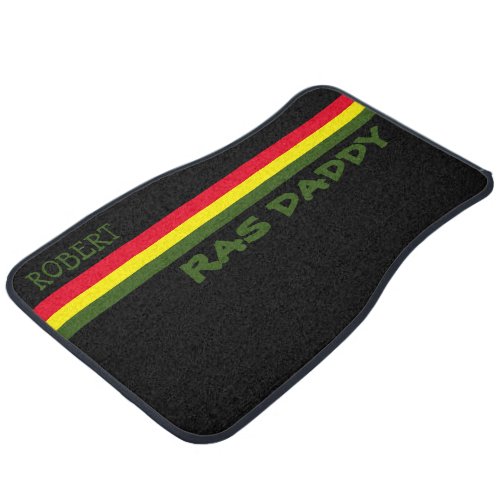 Ethnic Caribbean Vibe RAS DADDY   BLACK Car Floor Mat