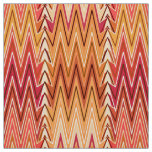 Ethnic Chevron Damask, Gold, Rust and Cream Fabric