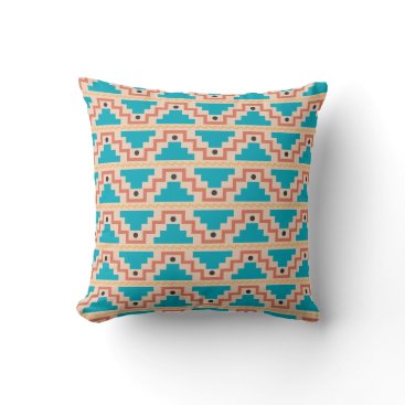 ethnic colorful pattern throw pillow