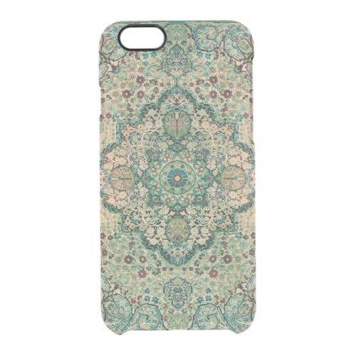 Ethnic Colorful Persian Carpet Motive Clear iPhone 66S Case