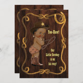 Ethnic Cowboy Rustic Baby Shower Invitation (Front/Back)