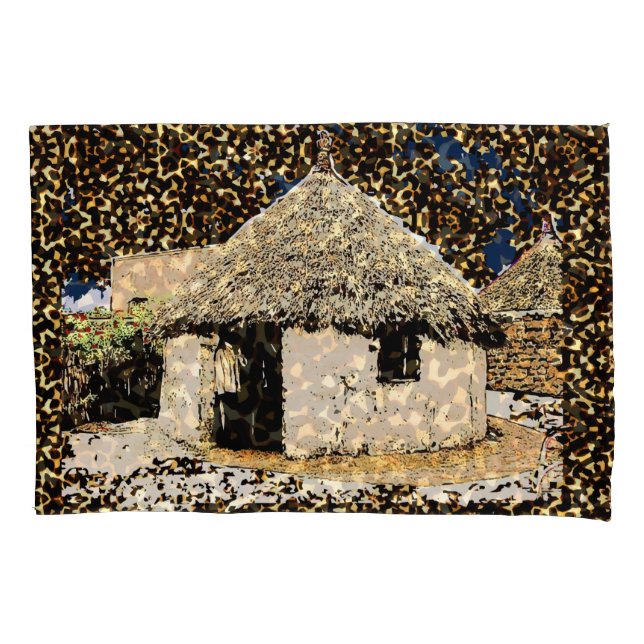 Ethnic decor african house pillow case (Front)