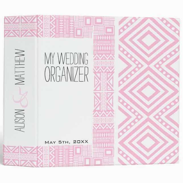 Ethnic Design Wedding Organizer Planner Binder 1 (Front/Spine)