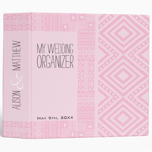 Ethnic Design Wedding Organizer Planner Binder 2 (Front/Spine)