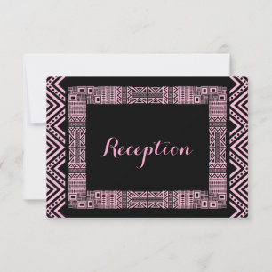 Ethnic Design Wedding Reception Cards #3