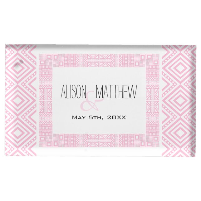 Ethnic Design Wedding Table Card Holder #1 (Front)