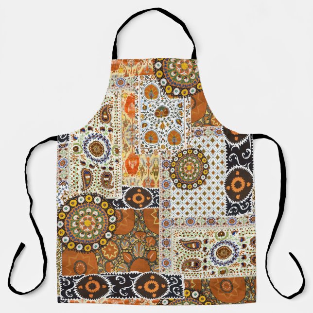 Ethnic Digital Abstract: Seamless Pattern Apron (Front)