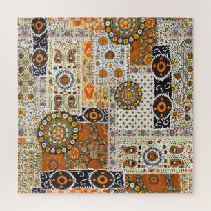 Ethnic Digital Abstract: Seamless Pattern Jigsaw Puzzle