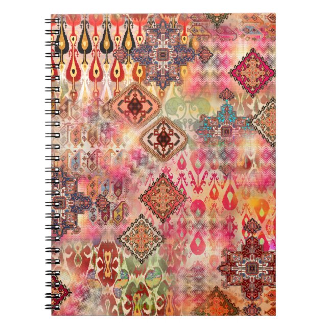 Ethnic Digital Abstract Seamless Pattern Notebook (Front)