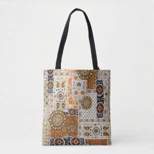 Ethnic Digital Abstract: Seamless Pattern Tote Bag